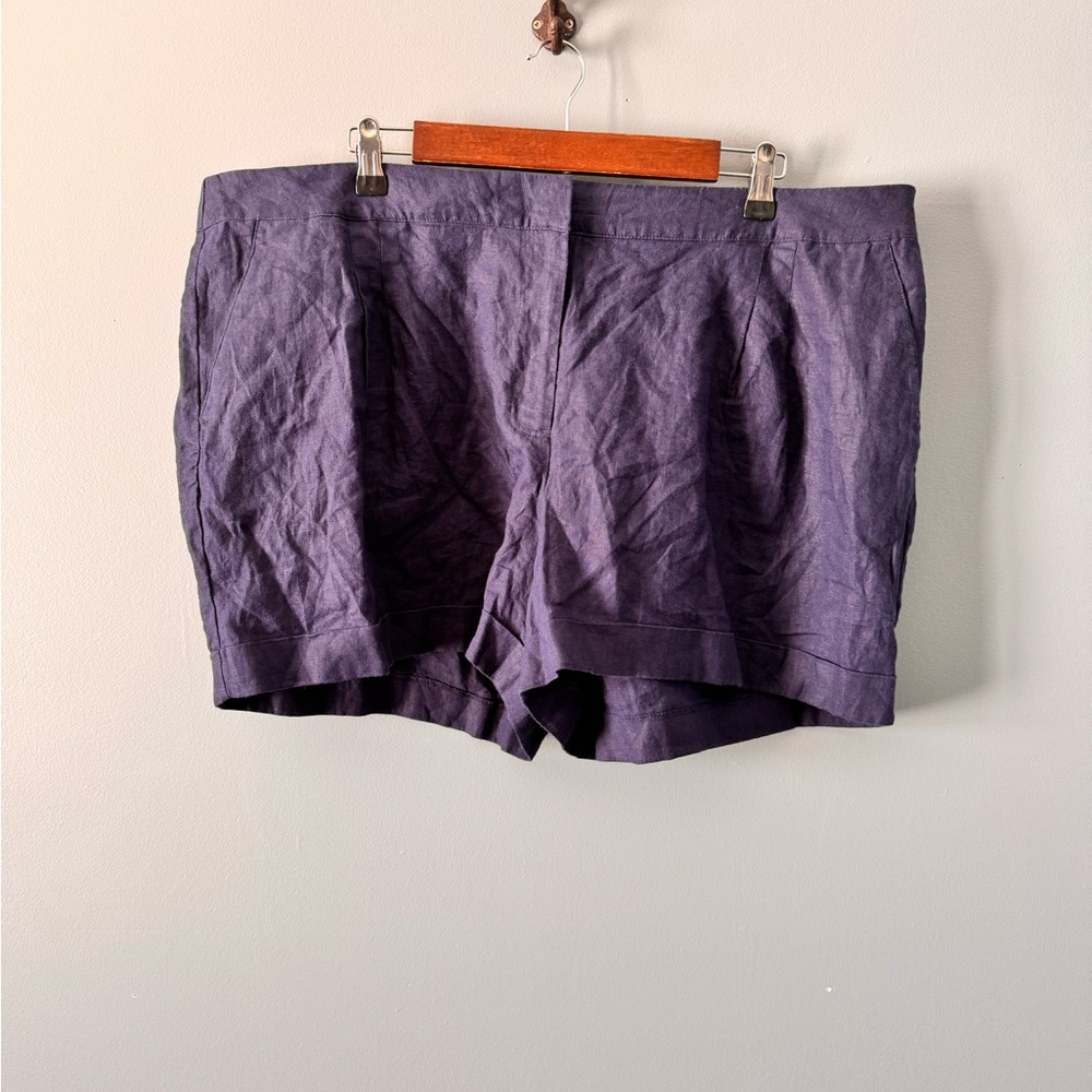 Boden 100% Linen Navy Blue Shorts